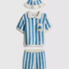 0-18 maanden | set voor pasgeborenen met gestreepte poloshirt, Shorts en muts