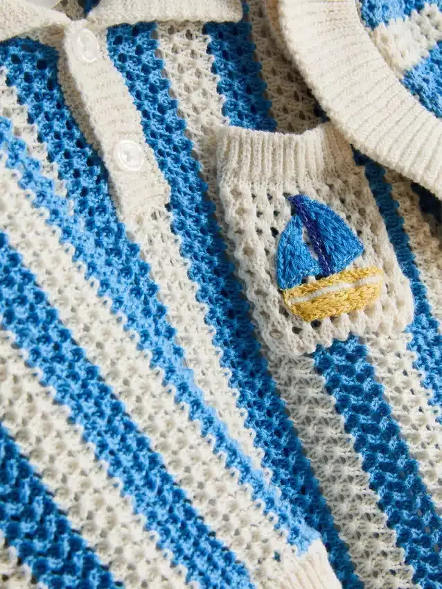0-18 maanden | set voor pasgeborenen met gestreepte poloshirt, Shorts en muts