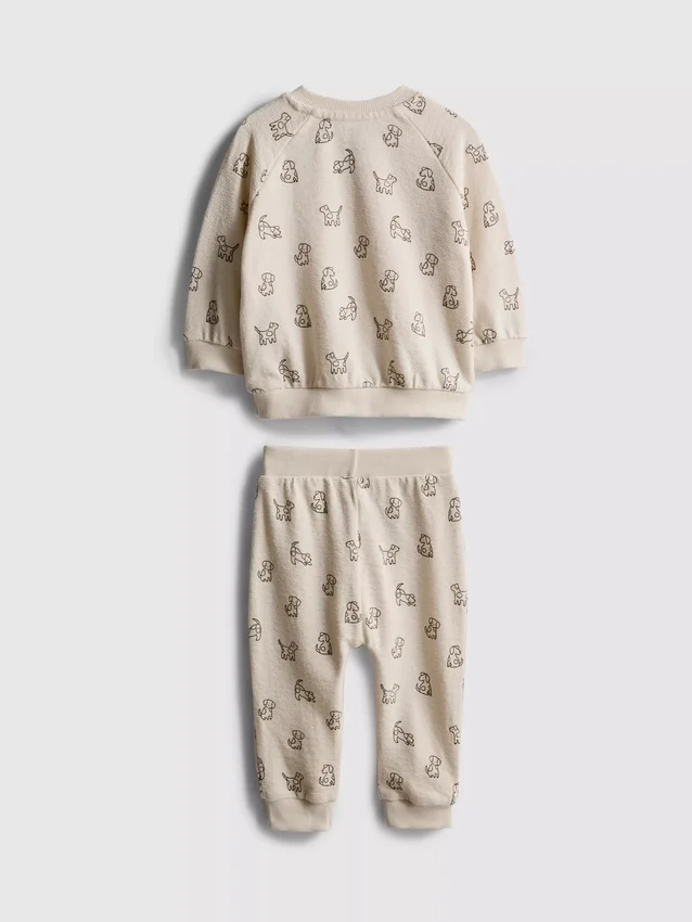 0-18 maanden | Set voor pasgeborenen met sweatshirt en Joggingbroeken met hondenprint