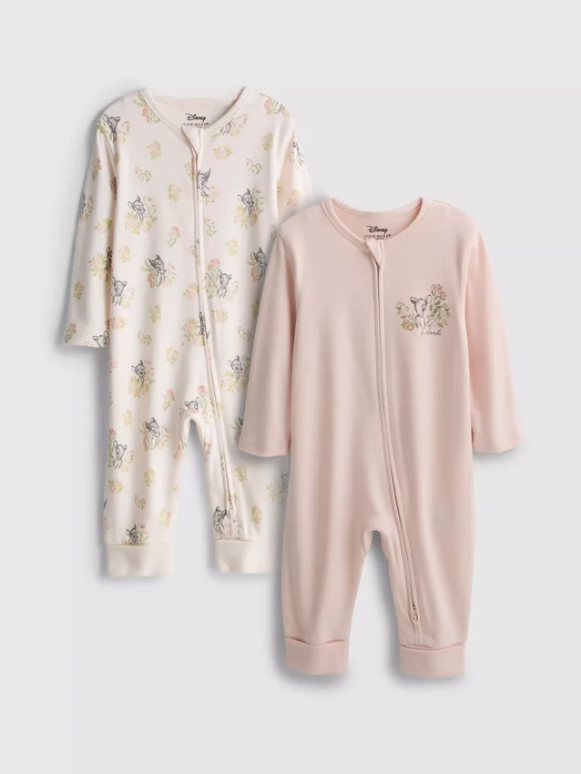 0-24 maanden | 2-pack Disney's Bambi-onesie met rits