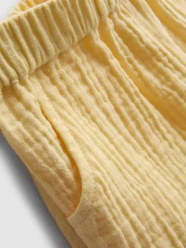 0-24 maanden | Setje van kaasdoek met overhemd en shorts