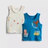 0-36 maanden | 2-pack tanktops met zeeleven-print