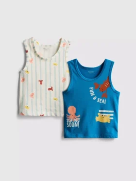0-36 maanden | 2-pack tanktops met zeeleven-print