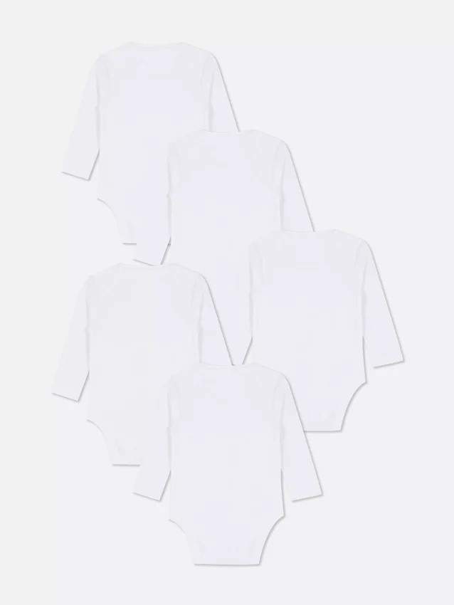 0-36 maanden | 5-pack essentiële rompertjes met lange mouwen
