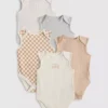 0-36 maanden | 5-pack mouwloze rompertjes