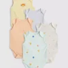 0-36 maanden | 5-pack mouwloze rompertjes