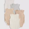0-36 maanden | 5-pack mouwloze rompertjes
