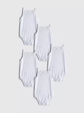 0-36 maanden | 5-pack mouwloze rompertjes met bandjes