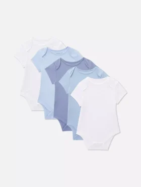 0-36 maanden | 5-pack rompertjes met korte mouwen