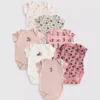0-36 maanden | 7-pack Disney Minnie Mouse rompertjes met korte mouwen