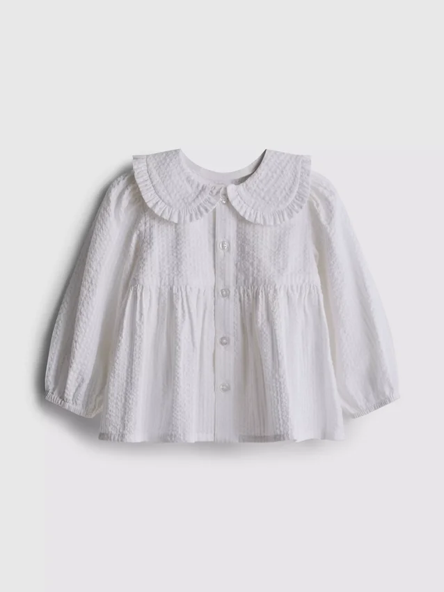 0-36 maanden | Blouse met kraag en lange mouwen