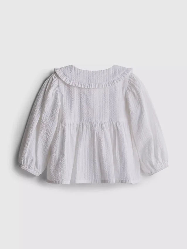 0-36 maanden | Blouse met kraag en lange mouwen