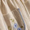 0-36 maanden | broek met rechte pijpen en bloemenapplicatie