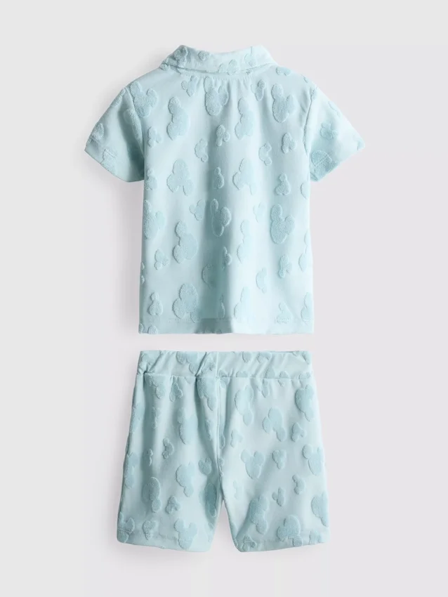 0-36 maanden | Disney Mickey Mouse-set met badstof T-shirt en Shorts