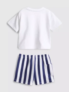 0-36 maanden | Disney’s Donald Duck boxy T-shirt en Shorts set