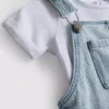 0-36 maanden | Set bestaande uit een T-shirt en een overall met fruitborduursel
