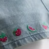 0-36 maanden | Set bestaande uit een T-shirt en een overall met fruitborduursel