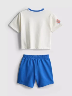 0-36 maanden | set met T-shirt met basketbalprint en Shorts