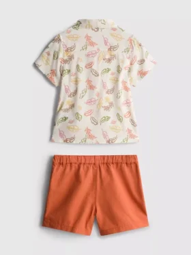 0-36 maanden | set van een bedrukt overhemd en een chino-short