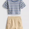 0-36 maanden | set van T-shirt en cargoshort