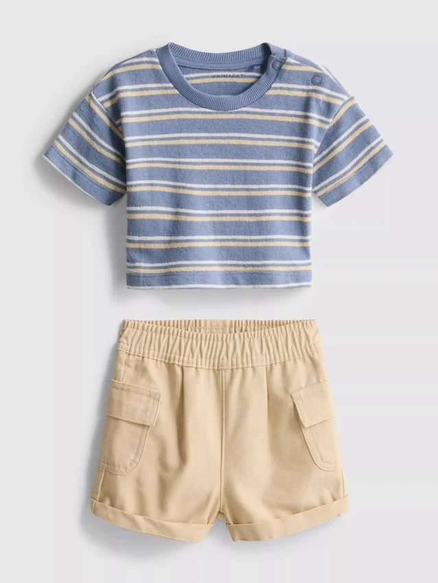 0-36 maanden | set van T-shirt en cargoshort