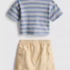 0-36 maanden | set van T-shirt en cargoshort