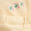 0-36 maanden | Setje met top met geborduurde bloemenprint en peplumzoom en Shorts
