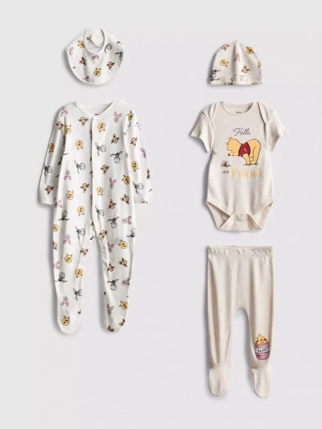 0-9 maanden | 5-delige Disney Winnie de Poeh-startset voor pasgeborenen