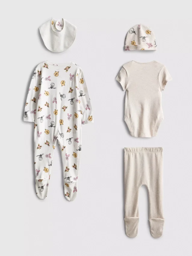 0-9 maanden | 5-delige Disney Winnie de Poeh-startset voor pasgeborenen