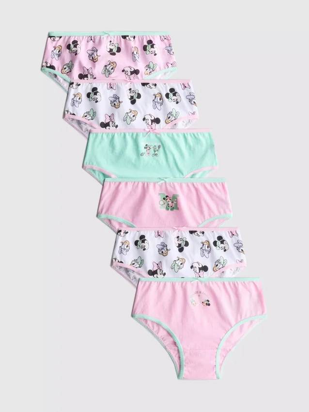 1,5-10 jaar | 6-pack Disney Minnie Mouse-slipjes