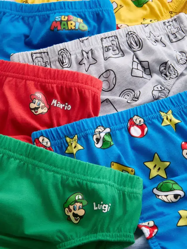 1,5-10 jaar | 6-pack Super Mario-slipjes