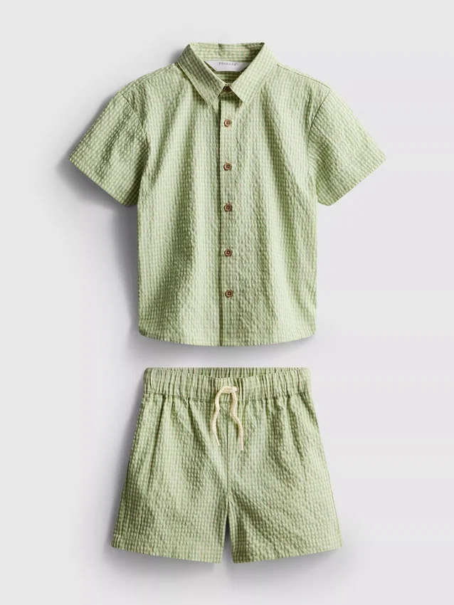 1,5-12 jaar | Stacey Solomon set met geruit overhemd en shorts