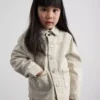 1,5-12 jaar | The Edit katoenen denim-shacket met krijtstreep