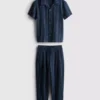 1,5-12 jaar | The Edit katoenen set met gestreept overhemd en broek