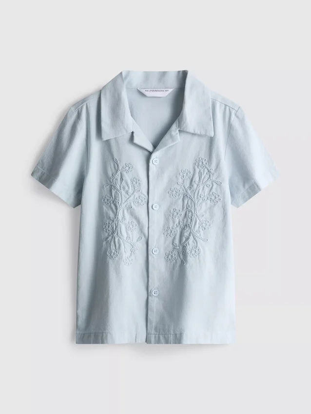 1,5-12 jaar | The Edit katoenen shirt met bloemenborduursel