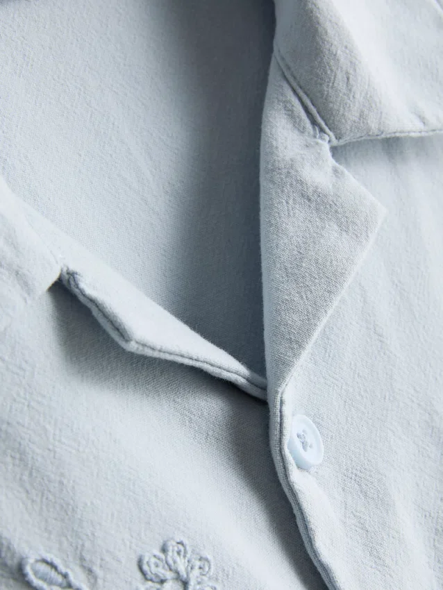 1,5-12 jaar | The Edit katoenen shirt met bloemenborduursel