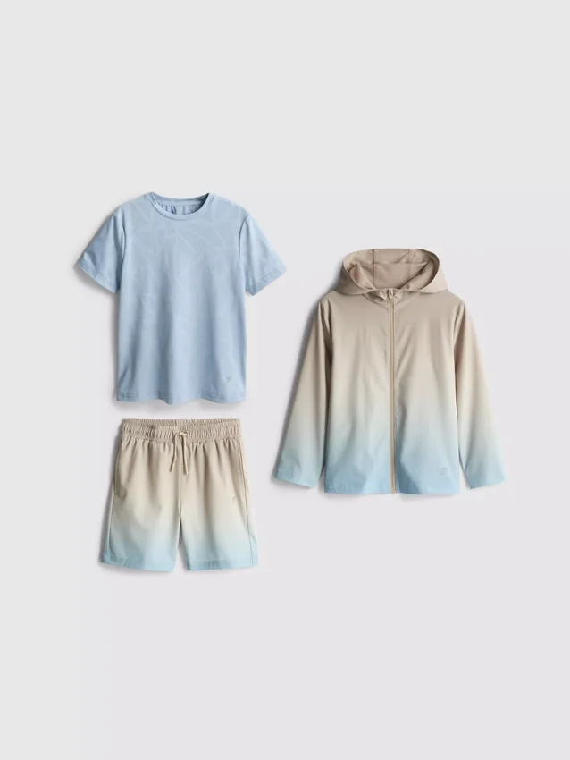 1,5-7 jaar | 3-delige sportieve set met T-shirt, Shorts en hoodie