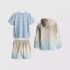 1,5-7 jaar | 3-delige sportieve set met T-shirt, Shorts en hoodie