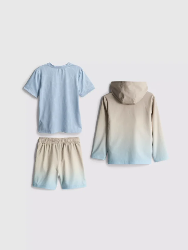 1,5-7 jaar | 3-delige sportieve set met T-shirt, Shorts en hoodie