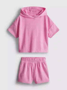 1,5-7 jaar | set met badhanddoek-hoodie en zwemshorts
