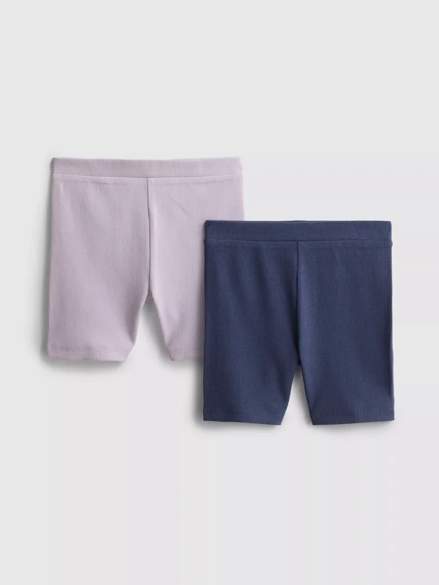 1,5-8 jaar | 2-pack geribde fietsshorts