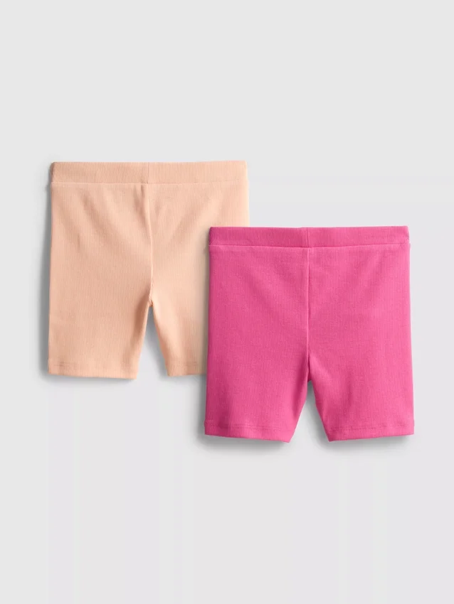 1,5-8 jaar | 2-pack geribde fietsshorts