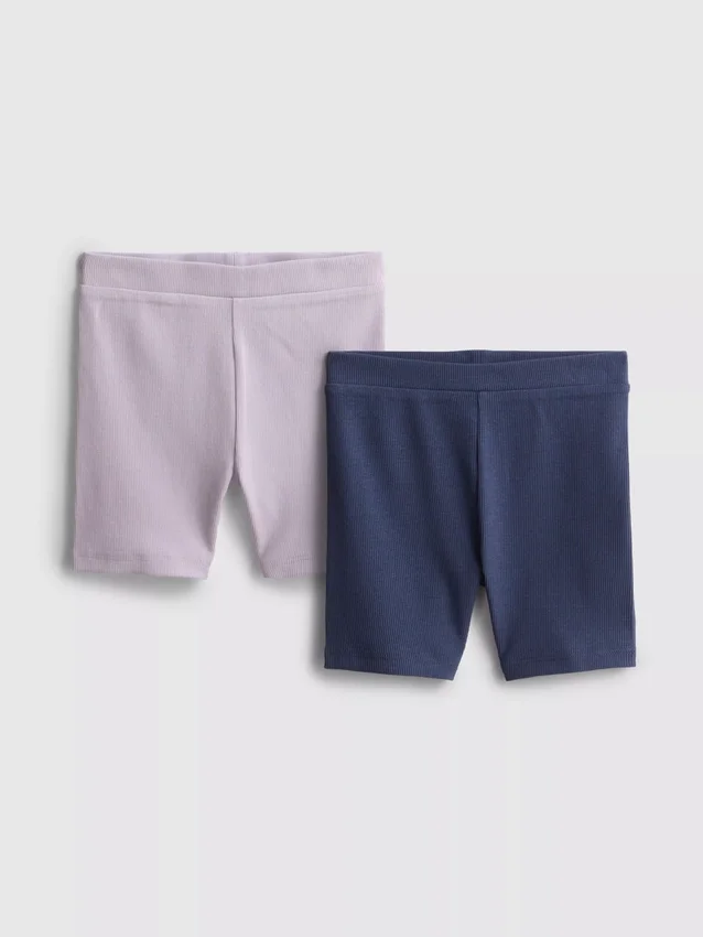 1,5-8 jaar | 2-pack geribde fietsshorts