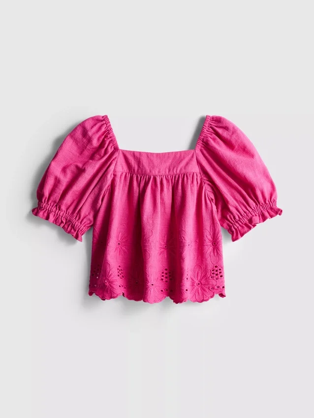 1,5-8 jaar | geborduurde bloemenblouse