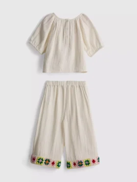 1,5-8 jaar | gehaakte blouse- en broeken-set