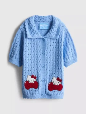 1,5-8 jaar | Hello Kitty-vestje met kraag en korte mouwen