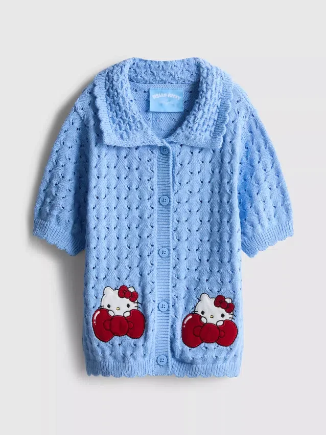 1,5-8 jaar | Hello Kitty-vestje met kraag en korte mouwen