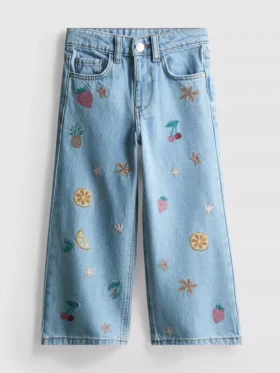 1,5-8 jaar | Jeans met fruitborduursel