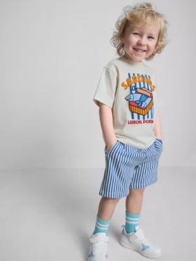 1,5-8 jaar | T-shirt en Shorts met sardine-print