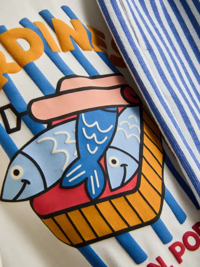 1,5-8 jaar | T-shirt en Shorts met sardine-print